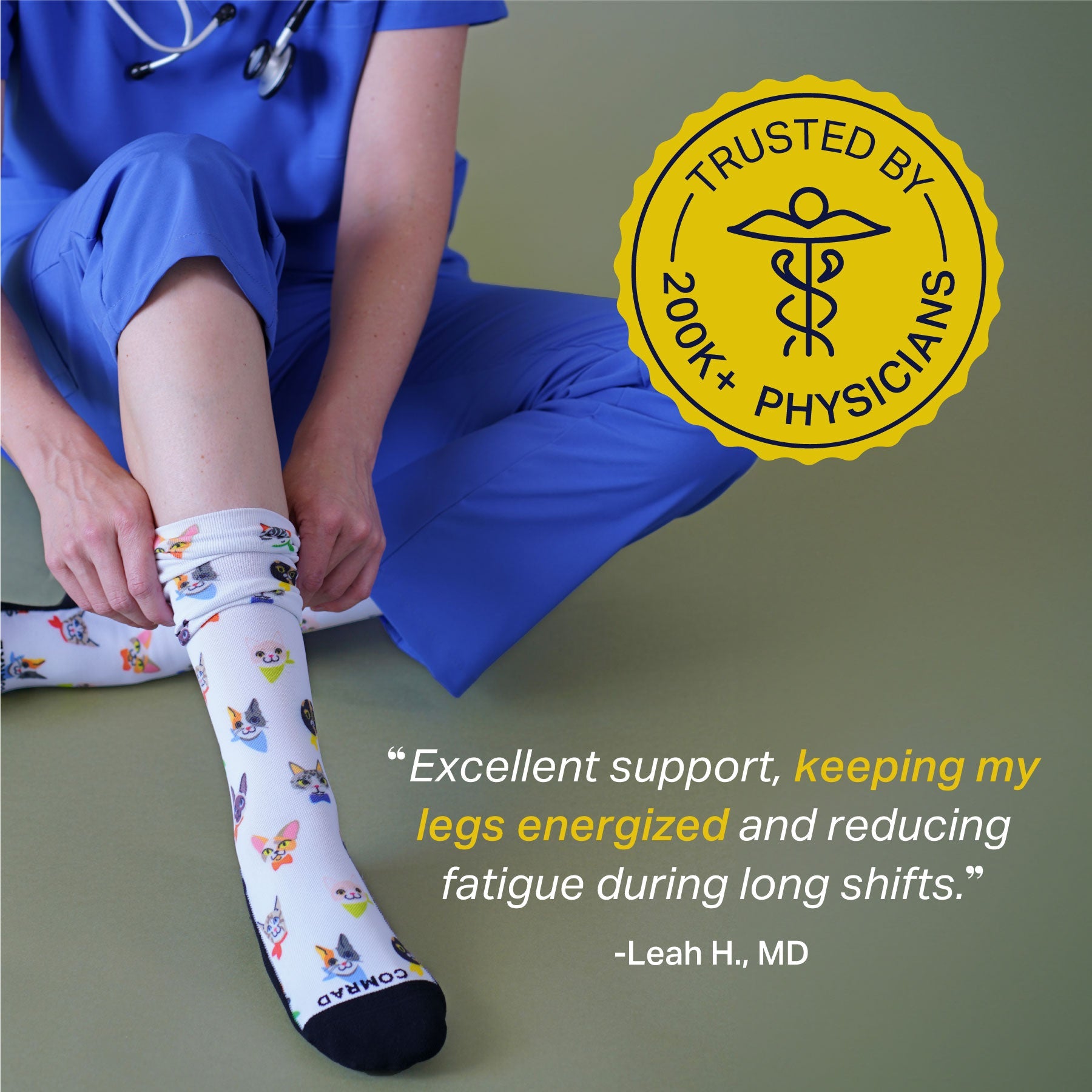 Cute Compression Socks - Lemon Print