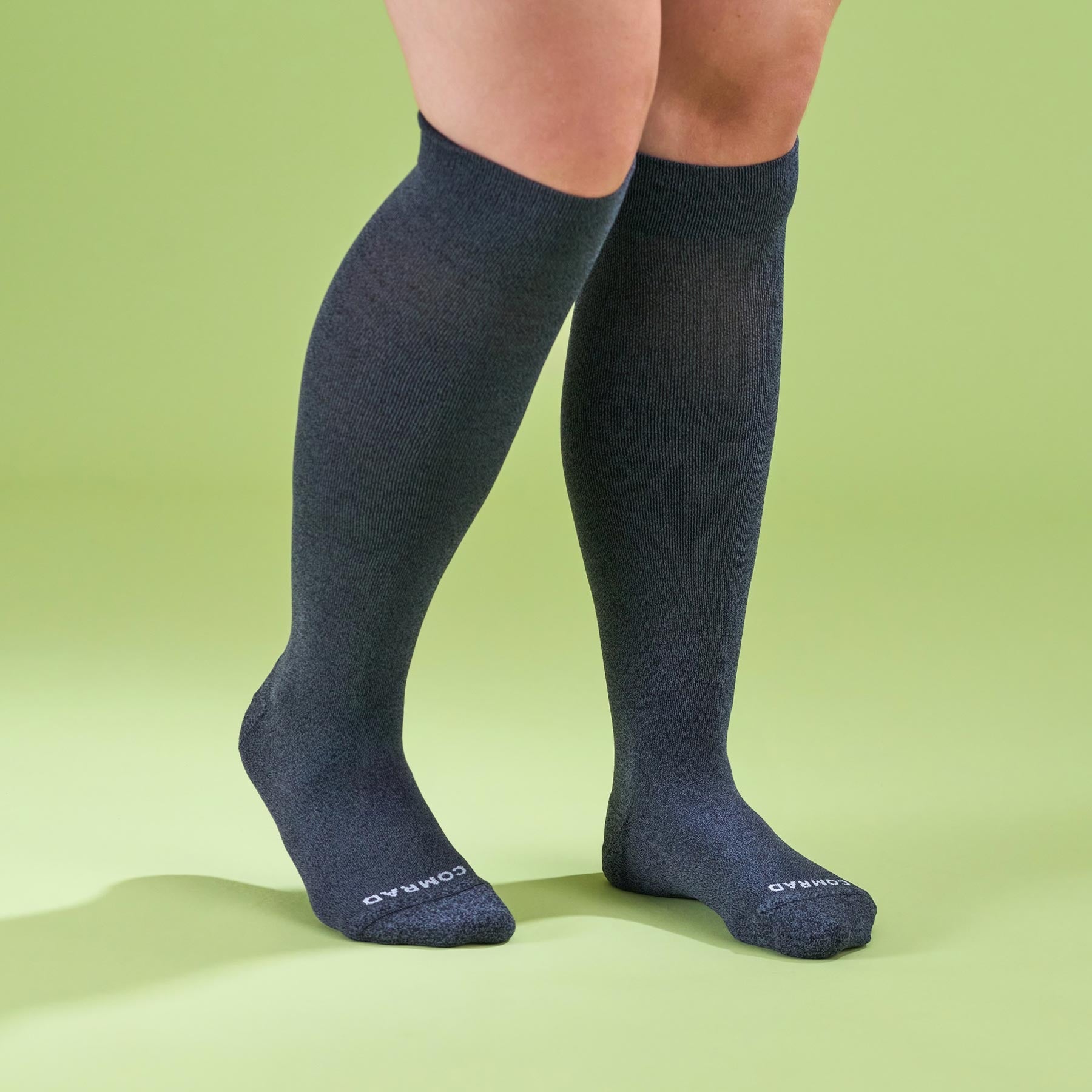 Knee-High Compression Socks - Dark Grey Solid